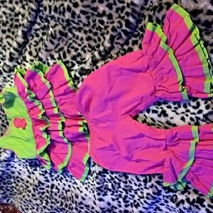 Vibrant Pink and Green Kids Costume